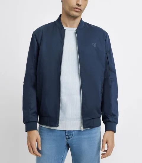 IZAC - Blouson col teddy marine