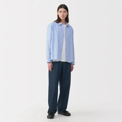 Jeans large en washi et denim pour homme