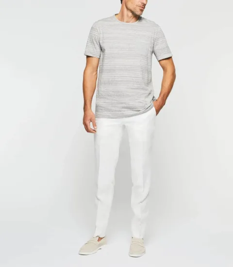 IZAC - T-shirt à imprimé rayures gris-chiné ''Gio''