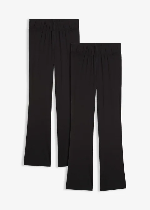 Lot de 2 leggings évasés