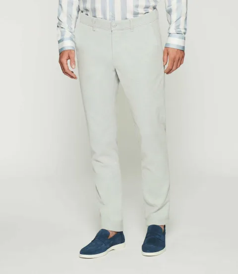 IZAC - Pantalon slim slack bleu PARFAIT