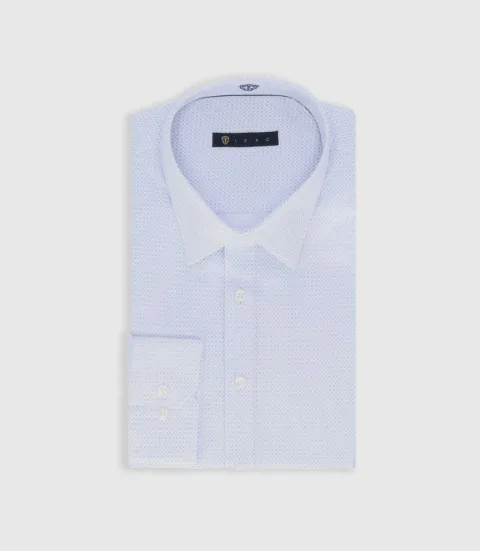 IZAC - Chemise imprimée micro motifs blanc PEPIN