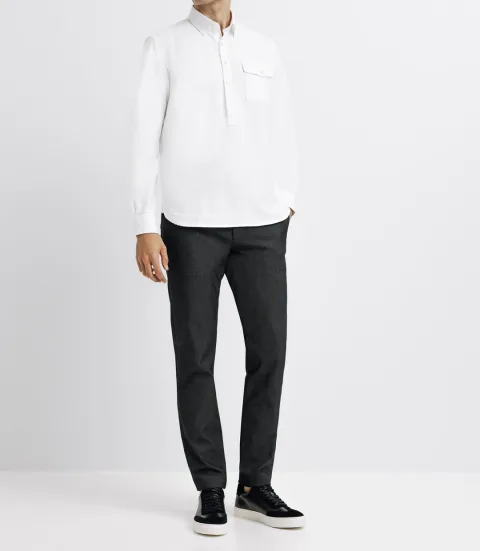 IZAC - Chemise casual polo blanche