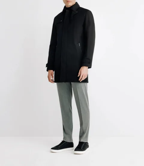 IZAC - Trench droit matelassé noir