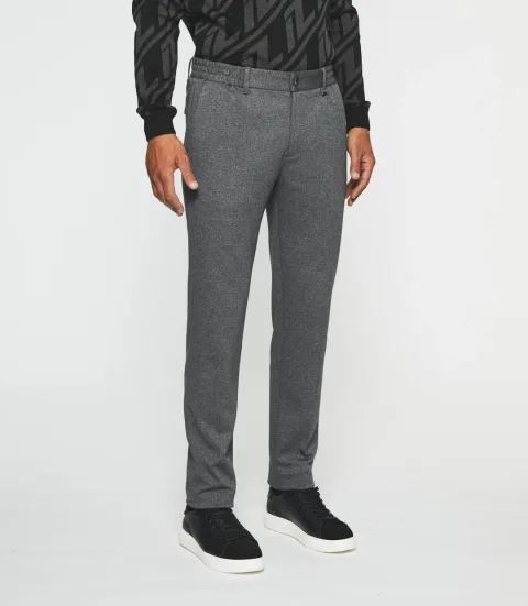 IZAC - Pantalon Chino taille élastique gris foncé VOLTIGE