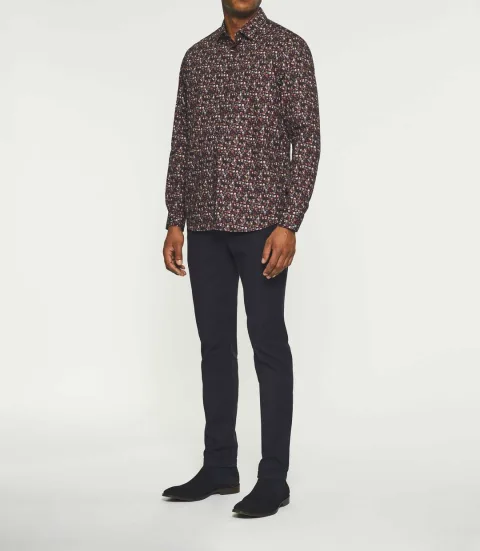 IZAC - Chemise casual à imprimée marine rose JADEN