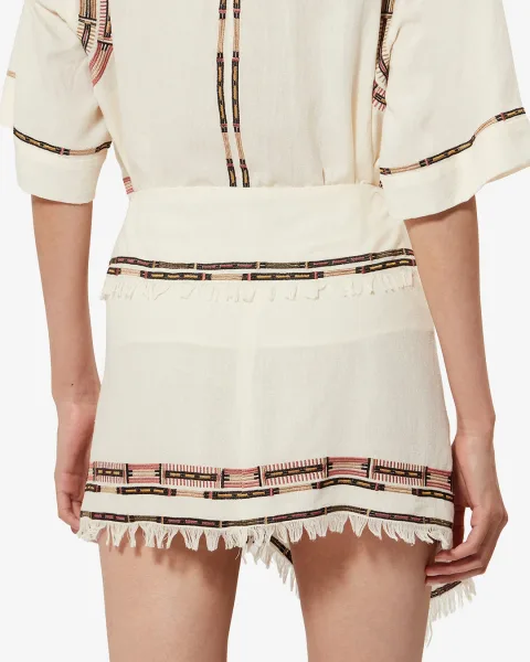 Jupe Feriel - Femme - Écru - Taille40 - Isabel Marant - Collection Été Femme - Nouvelle Collection Capsule La Riviera