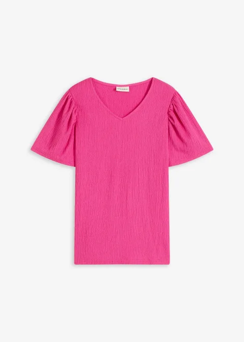T-shirt en crêpe texturé