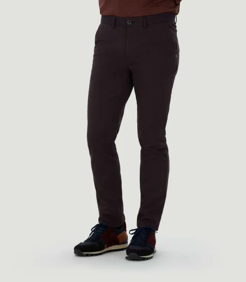 IZAC - Pantalon chino slim bordeaux ''Cobra''