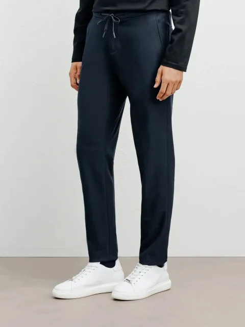 IZAC - Pantalon ville en maille marine