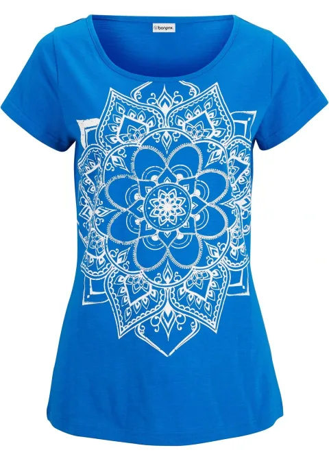 T-shirt fil flammé manches courtes