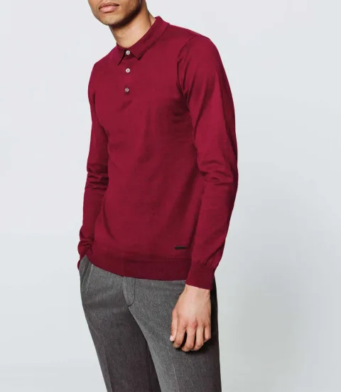 IZAC - Polo uni bordeaux