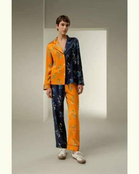 LILYSILK Pyjama Soie Femme Luxe Idéal Pour Se Détendre À La Maison Soie De Mûrier De Haute Qualité Confortable Brillant Lisse Doux Paisley L