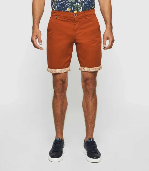 IZAC - Bermuda fantaisie orange ''Slowly''