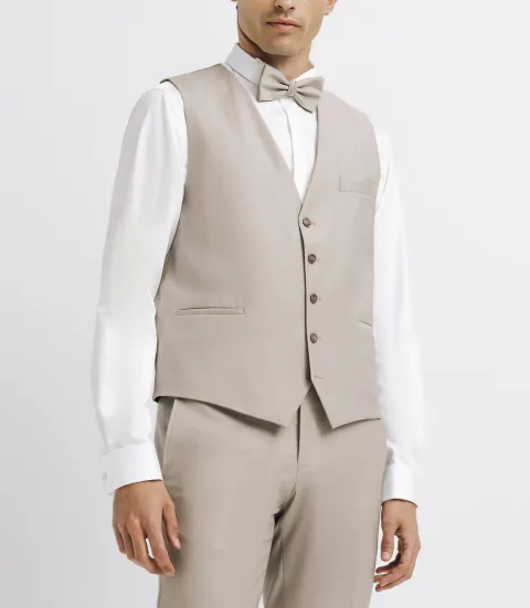 IZAC - Gilet de costume beige