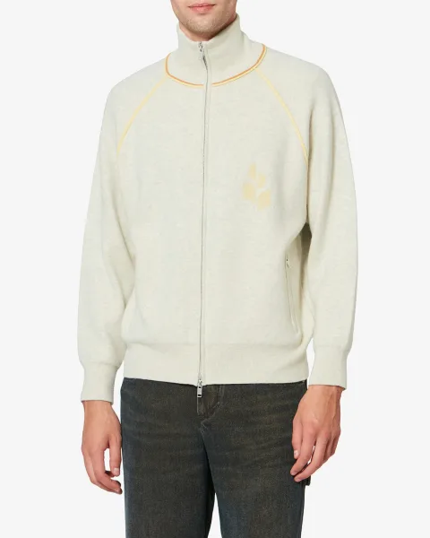 Cardigan Sergio - Homme - Gris Clair-jaune Clair - Taille XL