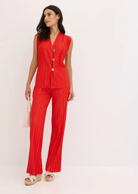 Pantalon en jersey plissé