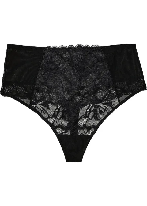 String taille haute en dentelle
