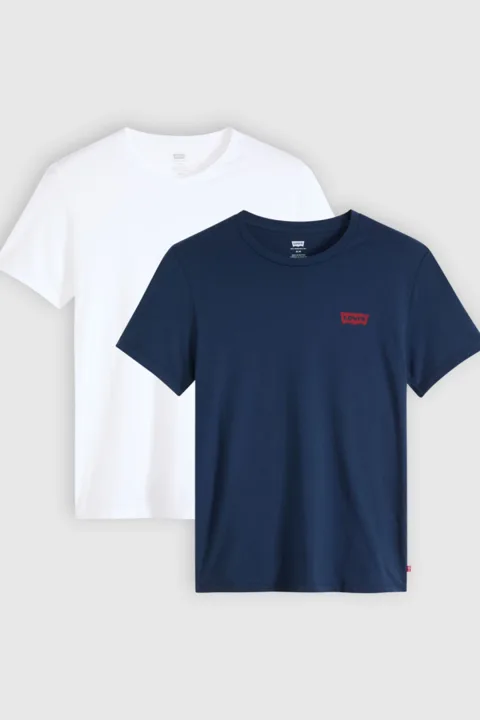 Levi's T Shirt Graphique À Col Rond Lot De 2 - Homme - Noir / Caviar - 2XL