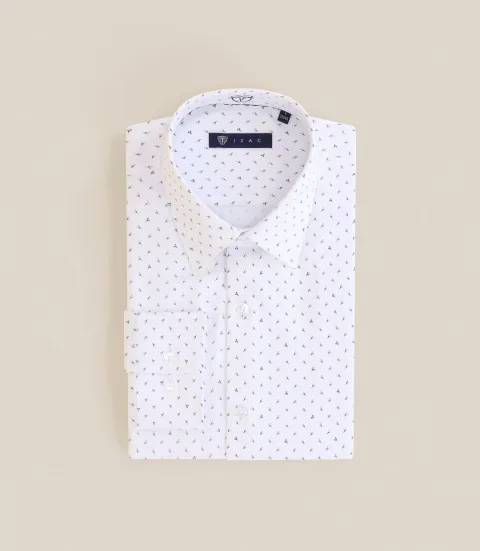 IZAC - Chemise col français bleue