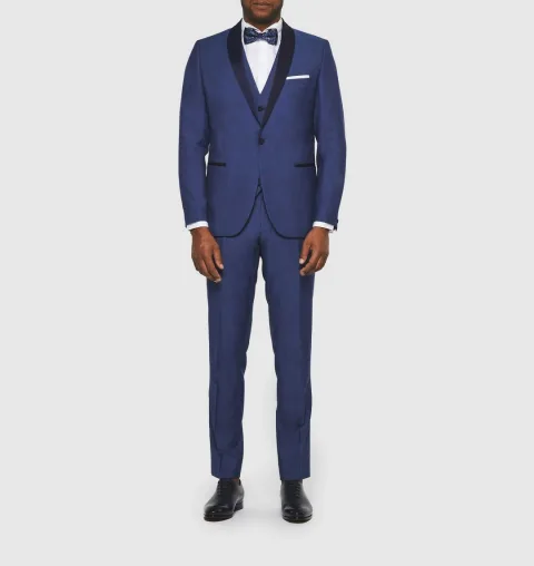 IZAC - Costume cérémonie bleu ''Fougue''