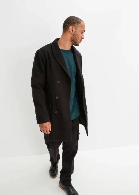 Pantalon droit cargo, regular, à taille élastiquée
