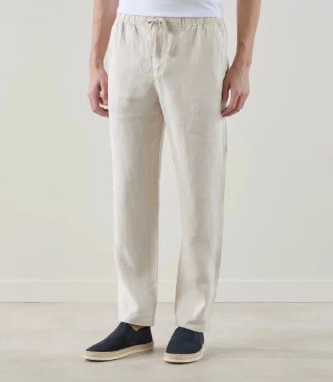 IZAC - Pantalon casual 100% lin naturel