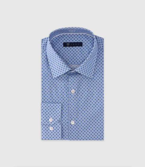 IZAC - Chemise ajustée bleue