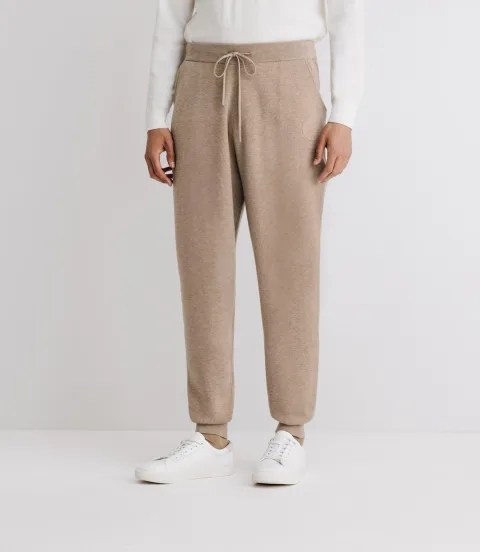 IZAC - Jogging en maille beige