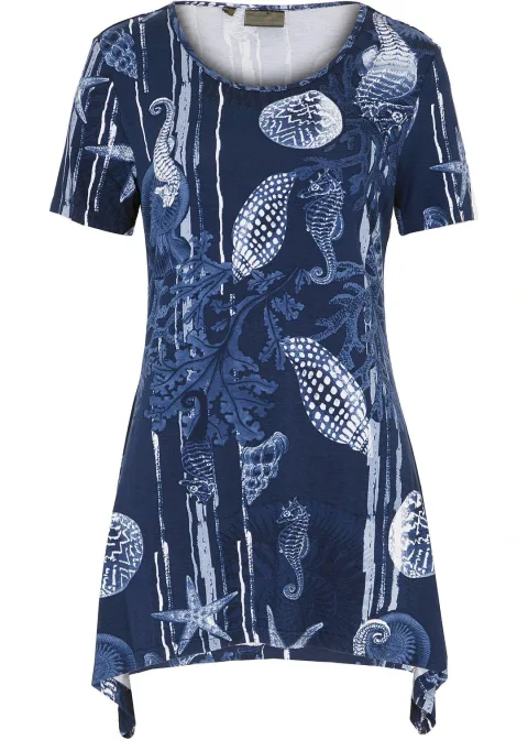 T-shirt long en viscose extensible