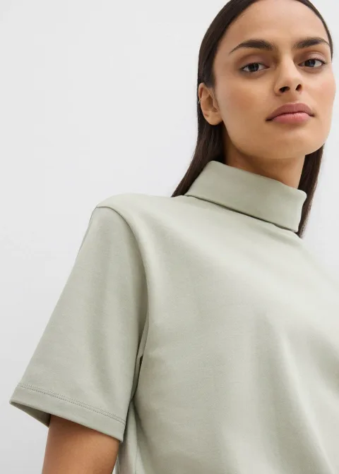T-shirt col roulé 100% coton