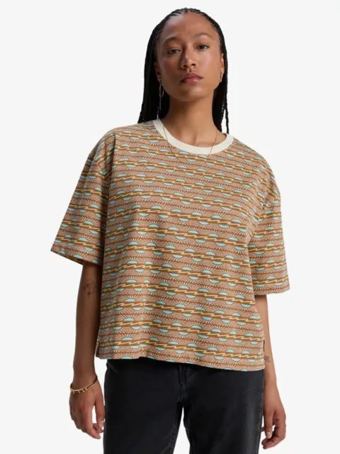 Boyfriend Crop - T-Shirt à manches courtes Marron Femme