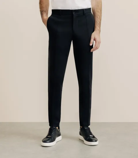 IZAC - Pantalon ville en maille noir