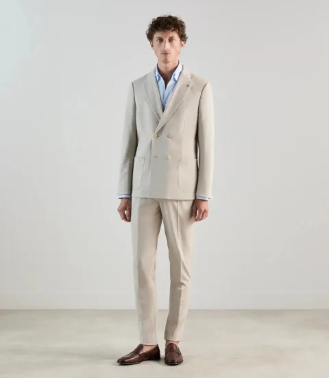 IZAC - Costume croisé beige