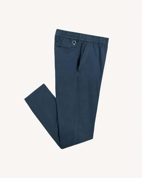 Pantalon en lin bleu marine - DREUILLE