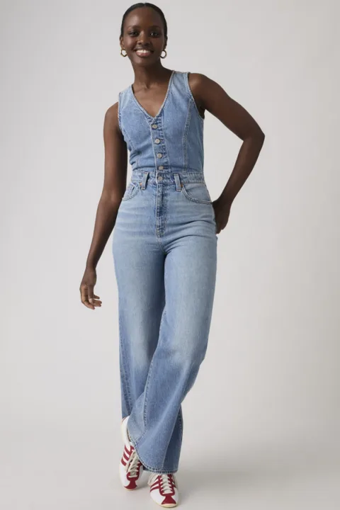 Levi's Salopette Denim Wide Leg - Femme - Bleu / Own It Jumpsuit - 32