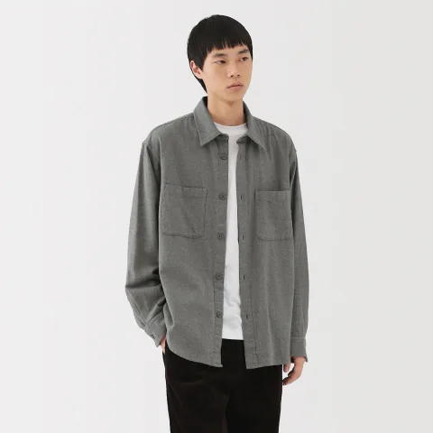 Surchemise en flanelle brossée homme