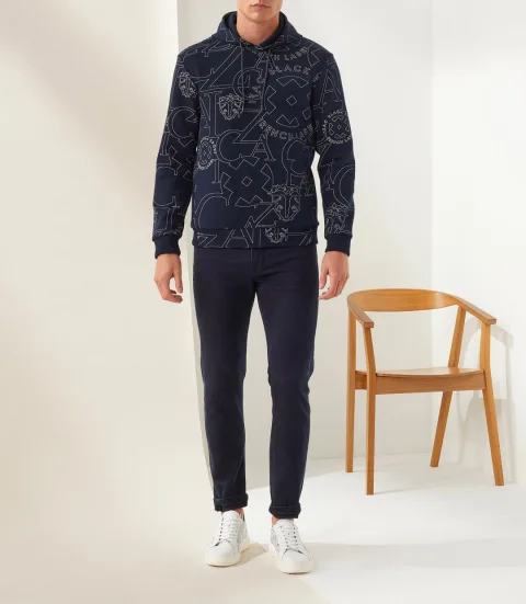 IZAC - Sweat à capuche marine ''Swfino''