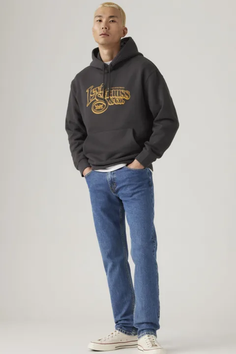 Levi's Jean Fuselé 502 - Homme - Bleu / Rock Cod - 40X32