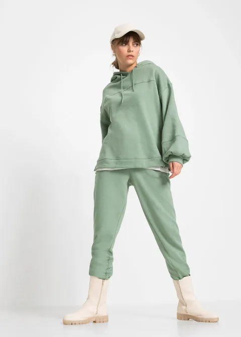 Sweat à capuche oversize en coton mélangé doux