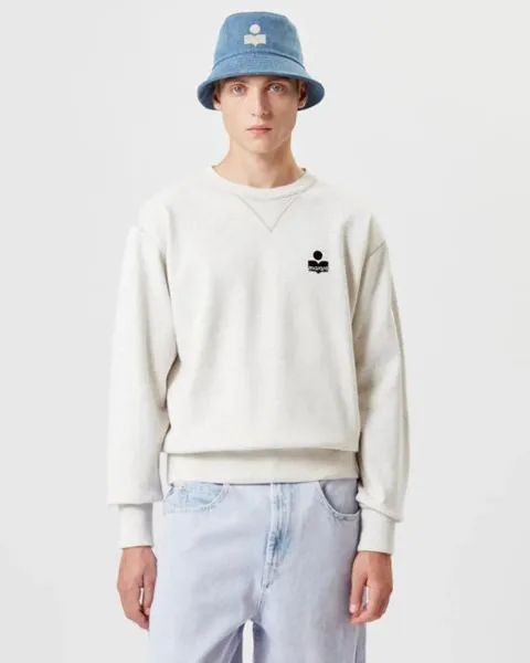 Sweatshirt Logo Mike - Homme - Écru - Taille XL
