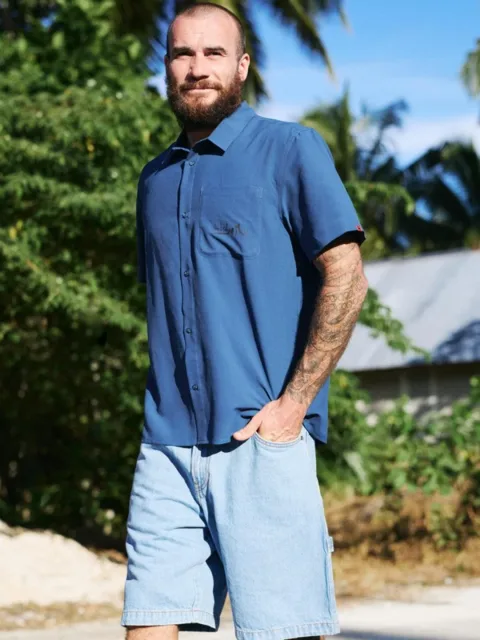 YG Lithium - Chemise manches courtes Bleu Homme