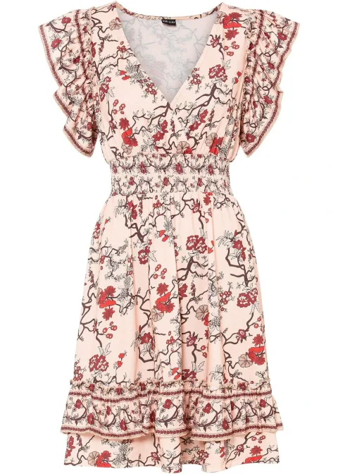 Robe en jersey à volants