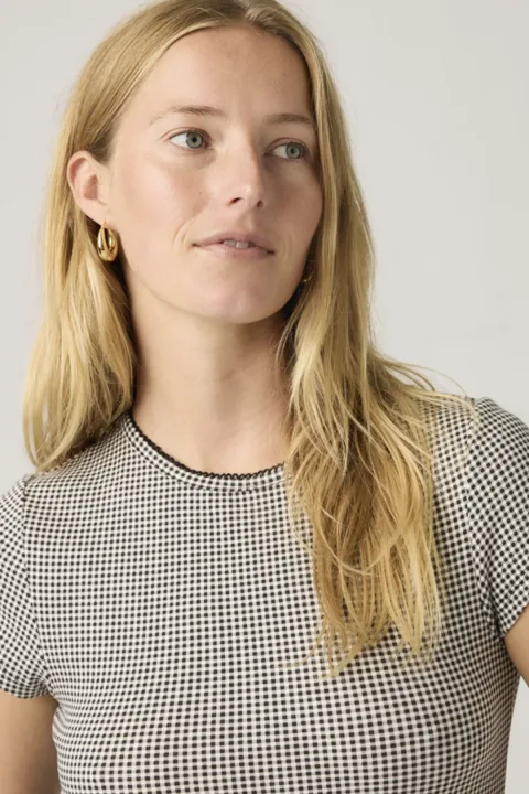 Levi's T Shirt Dry Goods - Femme - Noir / Patricia Check Anthracite Night - XS