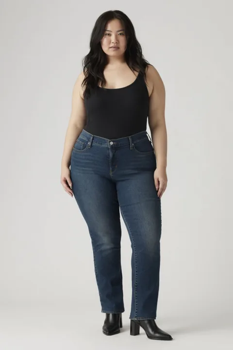 Levi's Jean 314 Galbant Straight (grandes Tailles) - Femme - Bleu / Darkest Sky - 22S