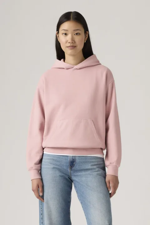Levi's Sweat À Capuche Heritage - Femme - Rose / H225 Garment Dye Zephyr - 2XS