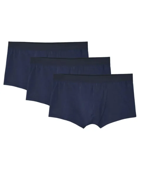 3x Boxers courts en Coton BIO - Bleu minuit - Taille 2XL - Lemahieu