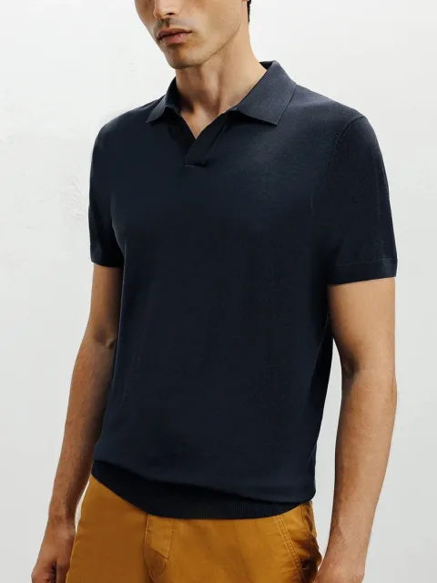 IZAC - Polo col ouvert marine