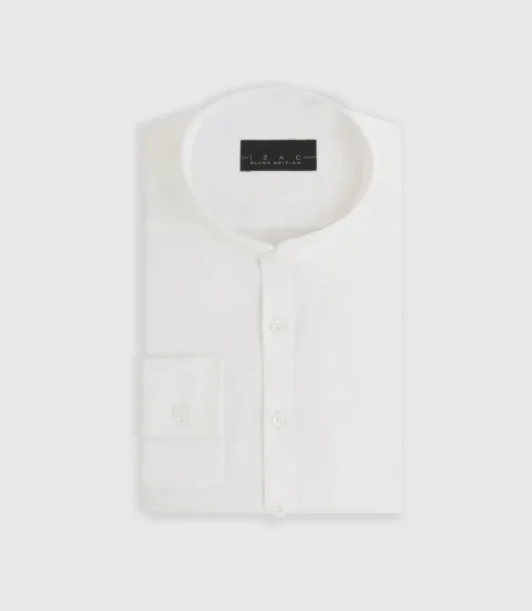 IZAC - Chemise slim col mao blanche MARCEL