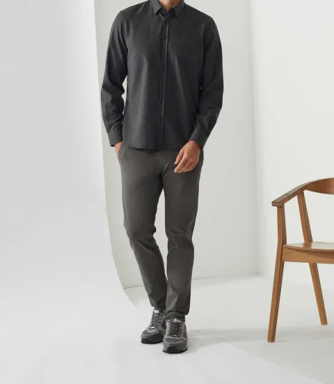 IZAC - Chemise casual anthracite ''Arthur''